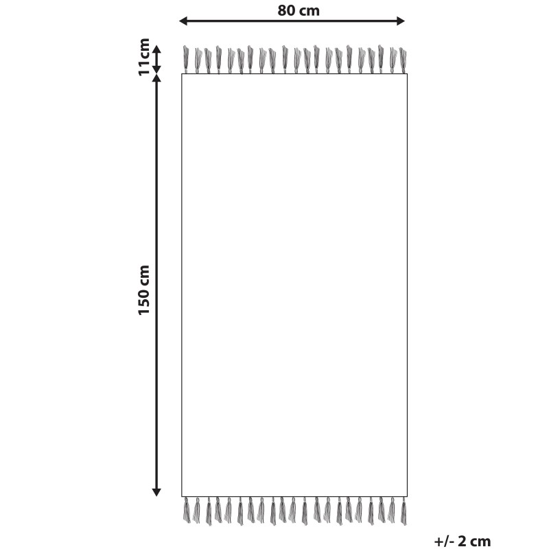 Dywan z juty 80 x 150 cm wielokolorowy FENER Dywan z juty 80 x 150 cm wielokolorowy FENER