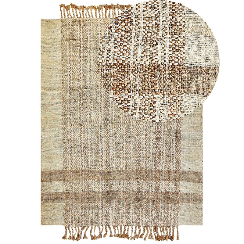 Dywan z juty 160 x 230 cm beżowy ORTAOBA Dywan z juty 160 x 230 cm beżowy ORTAOBA