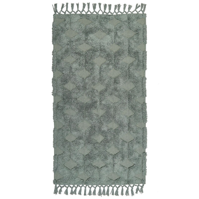 Dywan bawełniany 80 x 150 cm zielony KARS Dywan bawełniany 80 x 150 cm zielony KARS