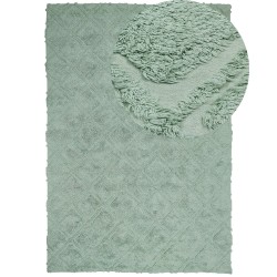 Dywan bawełniany 160 x 230 cm zielony HATAY Dywan bawełniany 160 x 230 cm zielony HATAY
