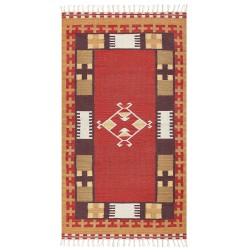 Dywan bawełniany kilim 80 x 150 cm wielokolorowy PARAKAR Dywan bawełniany kilim 80 x 150 cm wielokolorowy PARAKAR