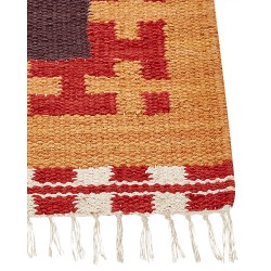 Dywan bawełniany kilim 80 x 150 cm wielokolorowy PARAKAR Dywan bawełniany kilim 80 x 150 cm wielokolorowy PARAKAR