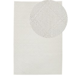 Dywan wełniany 160 x 230 cm złamana biel ELLEK Dywan wełniany 160 x 230 cm złamana biel ELLEK