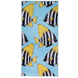 Dywan w rybki 80 x 140 cm niebieski FIZME Dywan w rybki 80 x 140 cm niebieski FIZME