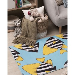 Dywan w rybki 80 x 140 cm niebieski FIZME Dywan w rybki 80 x 140 cm niebieski FIZME