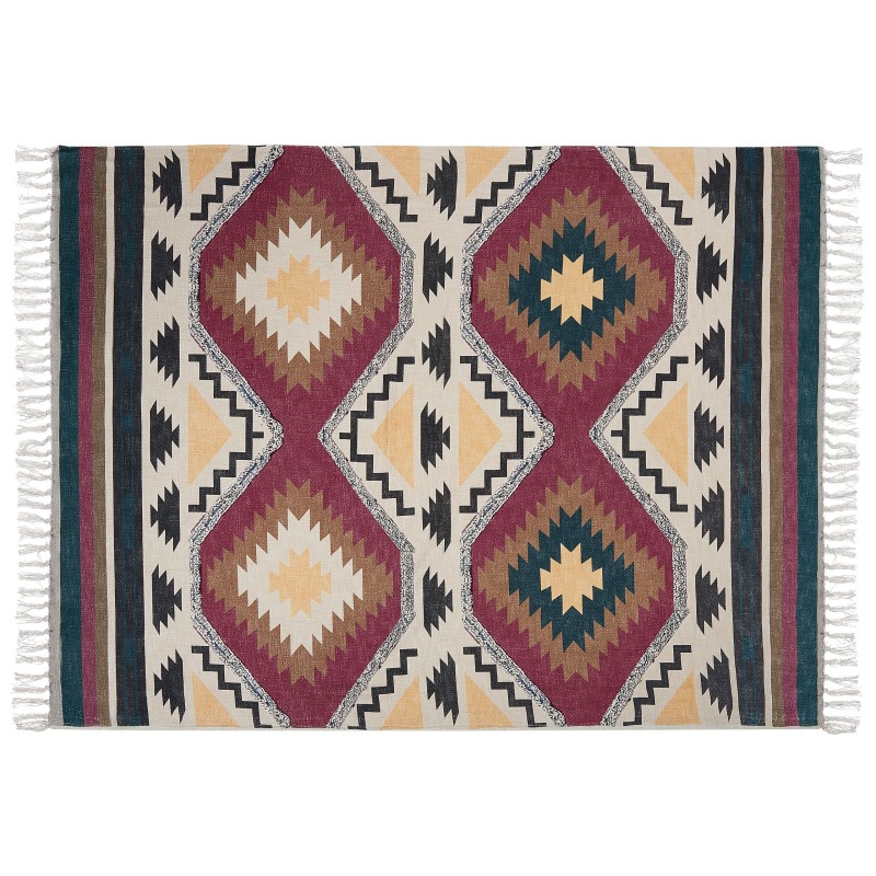 Koc NAGAON Bawełna 130 x 180 cm Kolorowy Koc NAGAON Bawełna 130 x 180 cm Kolorowy