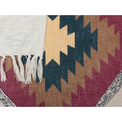 Koc NAGAON Bawełna 130 x 180 cm Kolorowy Koc NAGAON Bawełna 130 x 180 cm Kolorowy