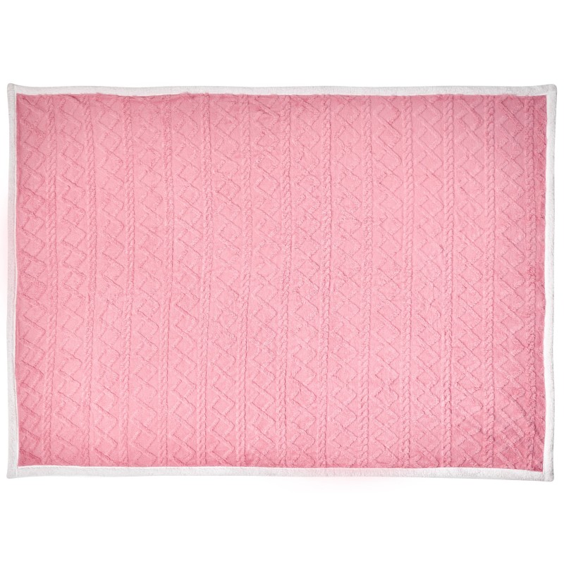 Koc HONEYCOMB 150 x 200 cm Różowy Koc HONEYCOMB 150 x 200 cm Różowy