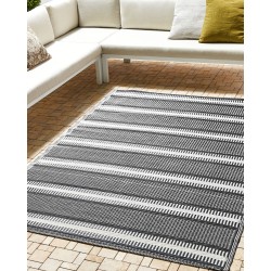 Dywan zewnętrzny 160 x 230 cm beżowo-czarny MANSA Dywan zewnętrzny 160 x 230 cm beżowo-czarny MANSA