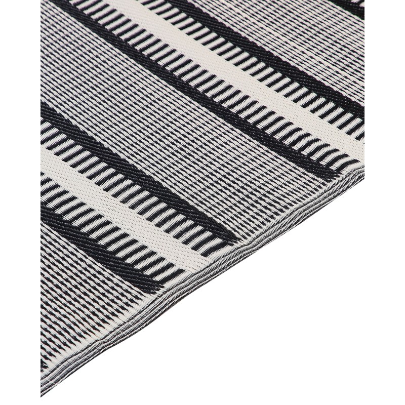 Dywan zewnętrzny 160 x 230 cm beżowo-czarny MANSA Dywan zewnętrzny 160 x 230 cm beżowo-czarny MANSA