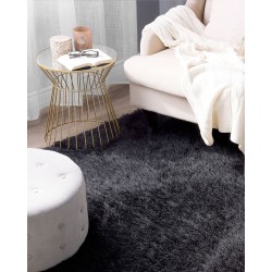 Dywan shaggy 160 x 230 cm czarny CIDE Dywan shaggy 160 x 230 cm czarny CIDE