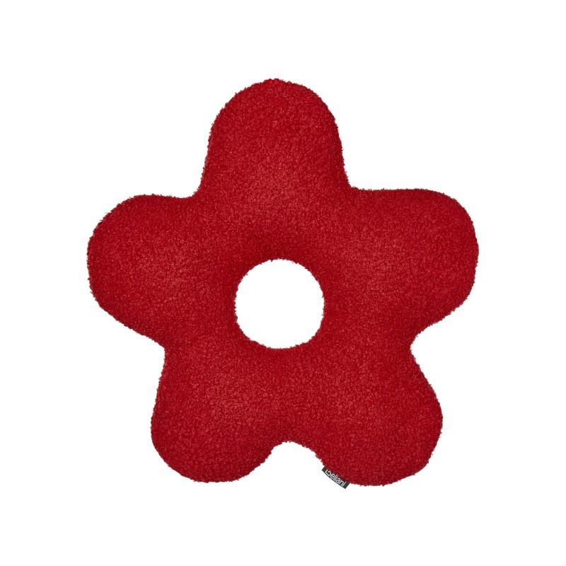 Zestaw 2 poduszek dekoracyjnych CAMPONULA Boucle 40 x 40 cm Czerwony Jednolity Zestaw 2 poduszek dekoracyjnych CAMPONULA Boucle 40 x 40 cm Czerwony Jednolity