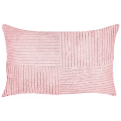 Zestaw 2 poduszek dekoracyjnych MILLET Sztruks 30 x 50 cm Różowy Wzór geometryczny Zestaw 2 poduszek dekoracyjnych MILLET Sztruks 30 x 50 cm Różowy Wzór geometryczny