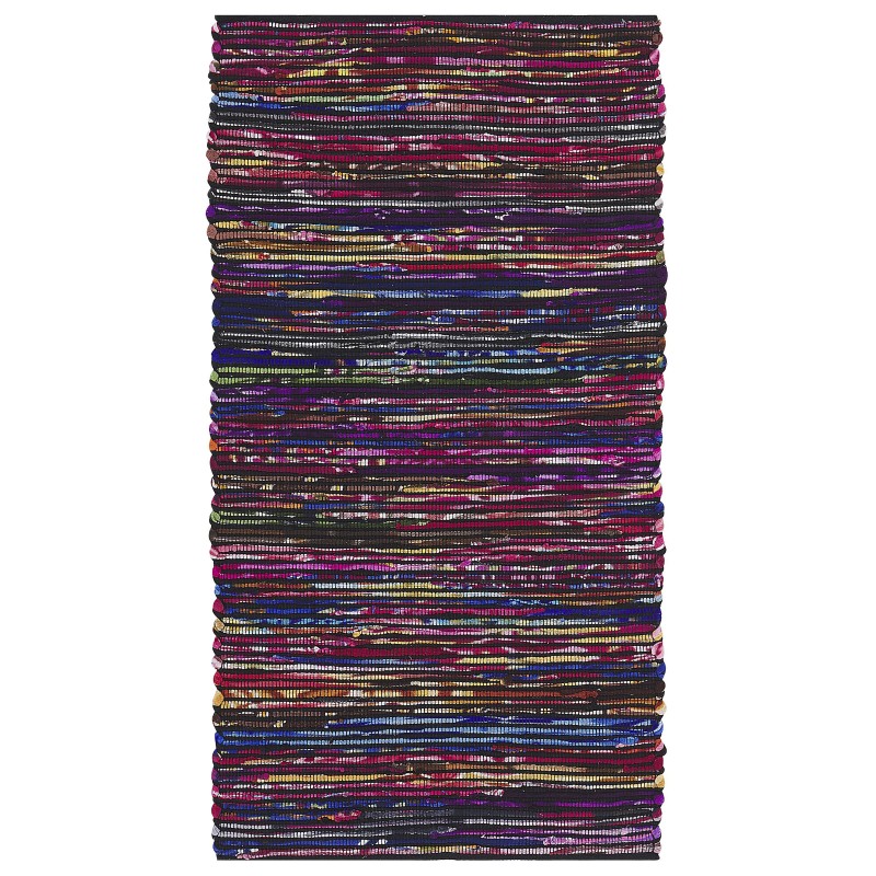 Dywan 80 x 150 cm wielokolorowy czarny BARTIN Dywan 80 x 150 cm wielokolorowy czarny BARTIN