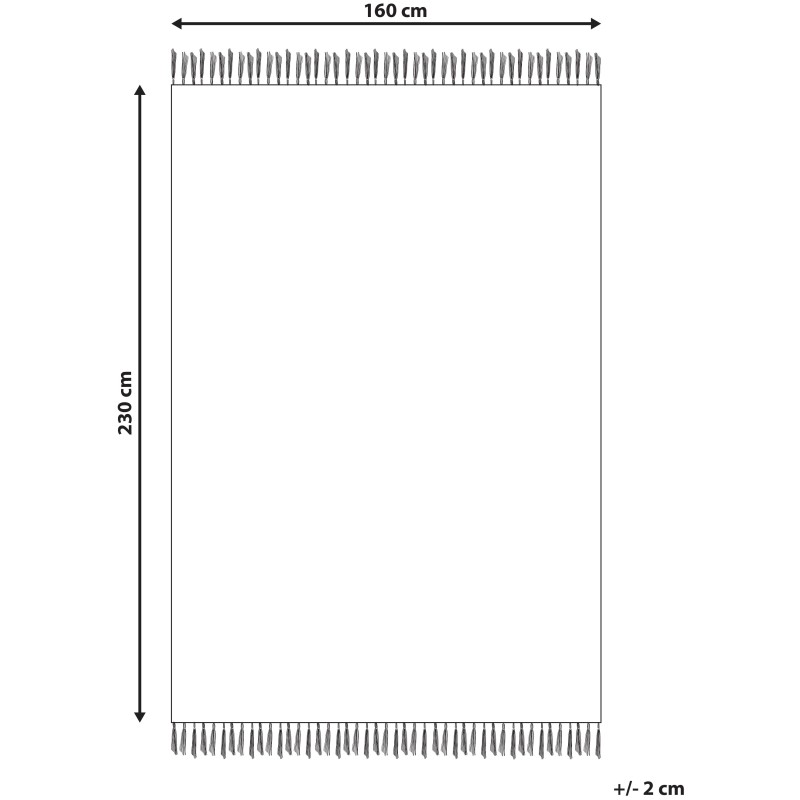 Dywan z juty 160 x 230 cm beżowy ABANA Dywan z juty 160 x 230 cm beżowy ABANA