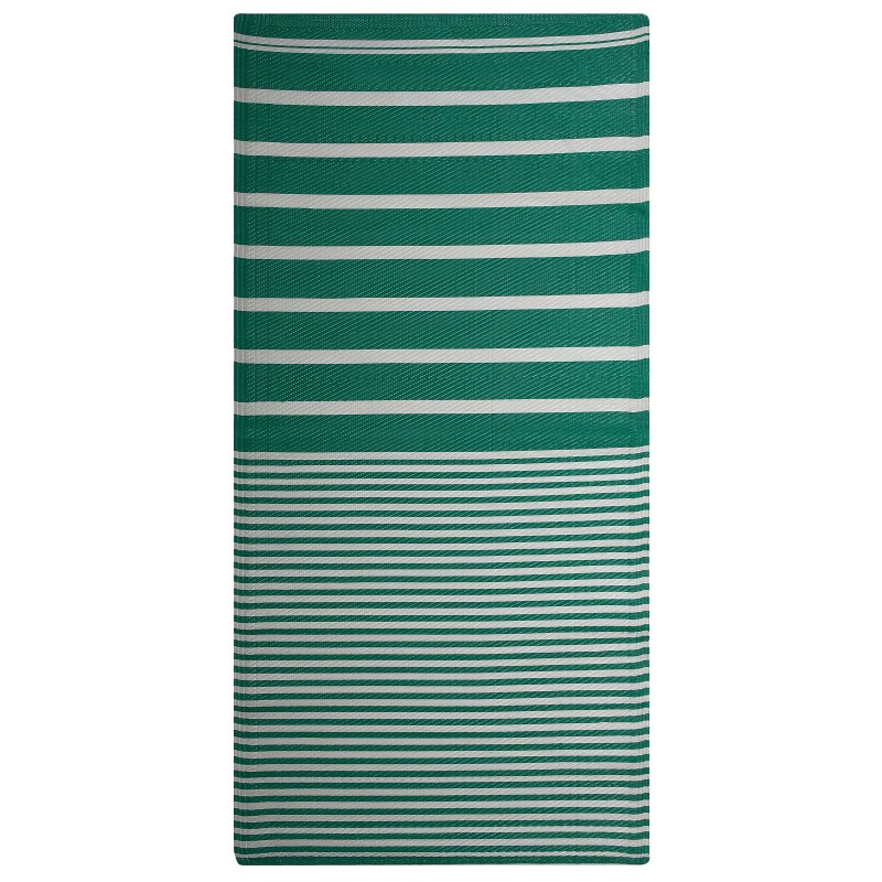 Dywan zewnętrzny 90 x 180 cm zielono-biały HALDIA Dywan zewnętrzny 90 x 180 cm zielono-biały HALDIA