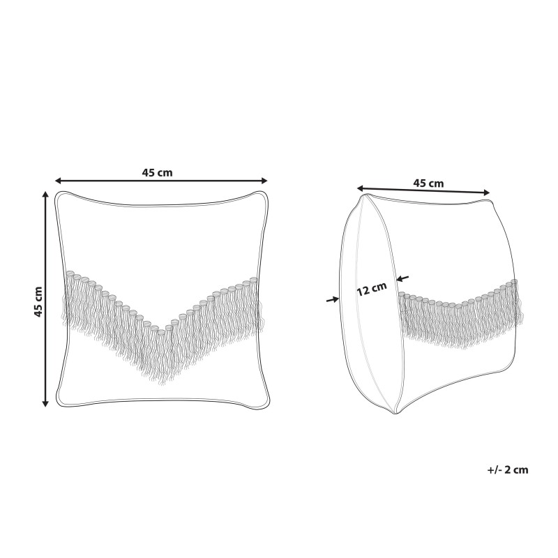 Poduszka dekoracyjna SOFCA Bawełna 45 x 45 cm Beżowy Wzór geometryczny Poduszka dekoracyjna SOFCA Bawełna 45 x 45 cm Beżowy Wzór geometryczny