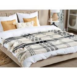 Koc YUVALI Bawełna 130 x 170 cm Biały Koc YUVALI Bawełna 130 x 170 cm Biały
