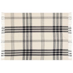 Koc YUVALI Bawełna 130 x 170 cm Biały Koc YUVALI Bawełna 130 x 170 cm Biały