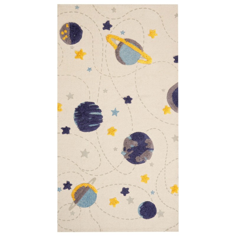 Dywan dziecięcy bawełniany motyw galaktyki 80 x 150 cm wielokolorowy LANGSA Dywan dziecięcy bawełniany motyw galaktyki 80 x 150 cm wielokolorowy LANGSA
