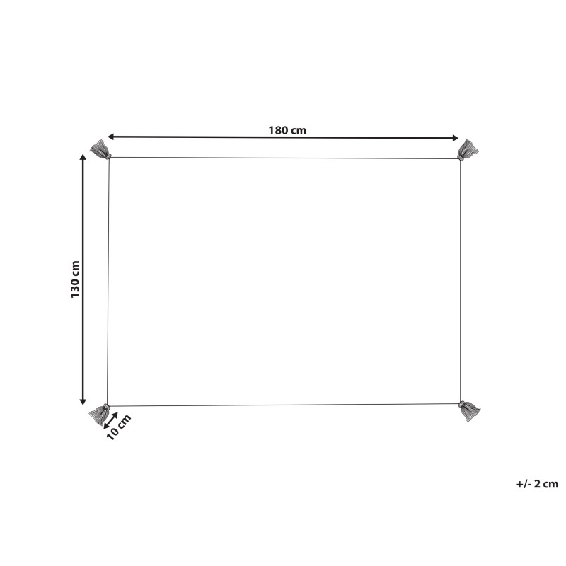 Koc GUNA Bawełna 130 x 180 cm Beżowy Koc GUNA Bawełna 130 x 180 cm Beżowy