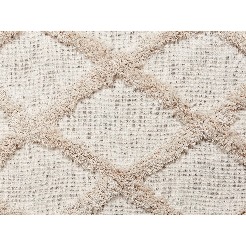 Koc GUNA Bawełna 130 x 180 cm Beżowy Koc GUNA Bawełna 130 x 180 cm Beżowy