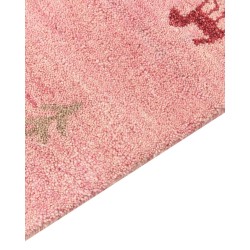 Dywan wełniany gabbeh 200 x 300 cm różowy YULAFI Dywan wełniany gabbeh 200 x 300 cm różowy YULAFI