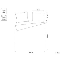 Narzuta na łóżko z poduszkami RAYEN 200 x 220 cm Brązowy Narzuta na łóżko z poduszkami RAYEN 200 x 220 cm Brązowy