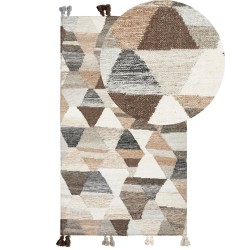 Dywan wełniany kilim 80 x 150 cm wielokolorowy ARGAVAND