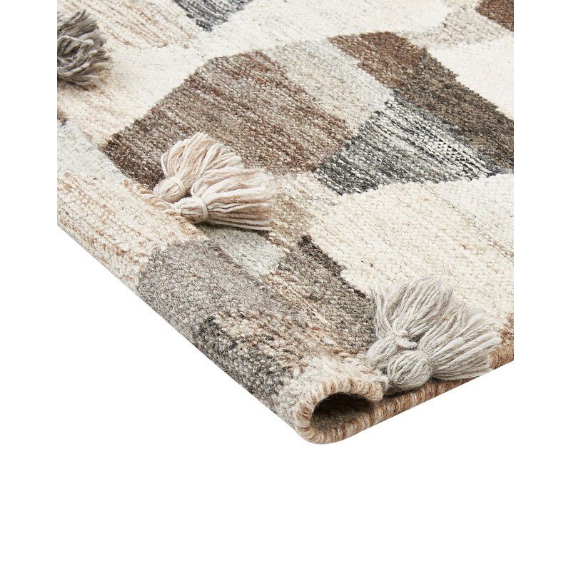 Dywan wełniany kilim 80 x 150 cm wielokolorowy ARGAVAND Dywan wełniany kilim 80 x 150 cm wielokolorowy ARGAVAND