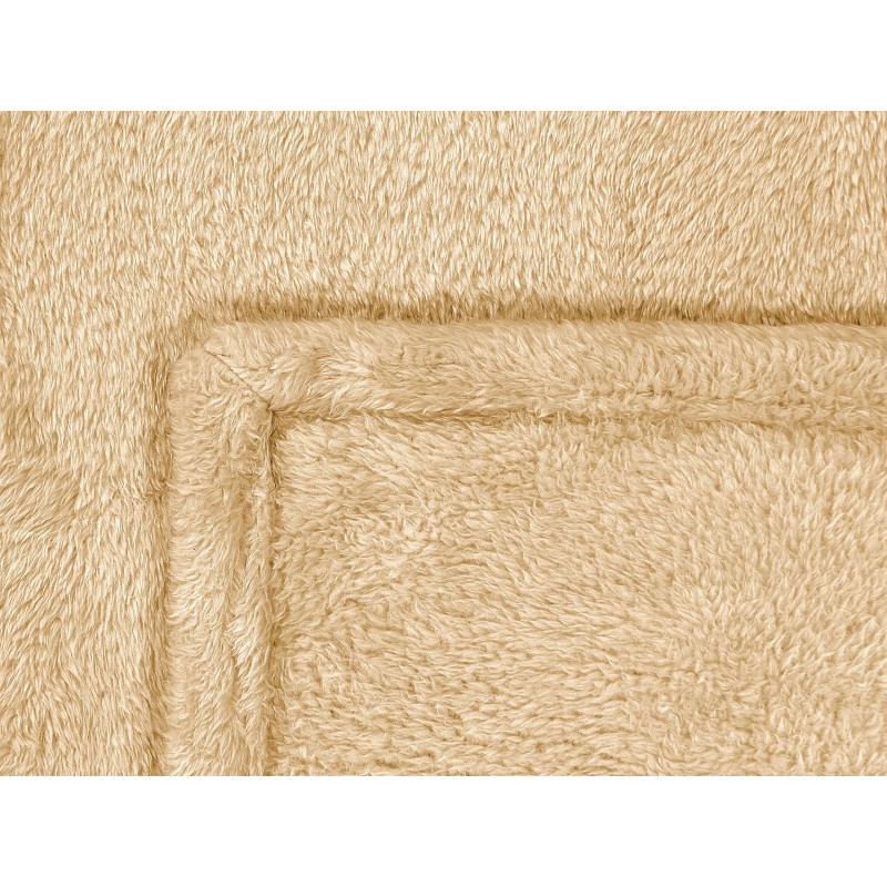 Koc NAMDU 125 x 150 cm Piaskowy Koc NAMDU 125 x 150 cm Piaskowy