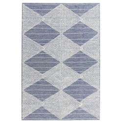 Dywan wełniany 160 x 230 cm beżowo-niebieski DATCA Dywan wełniany 160 x 230 cm beżowo-niebieski DATCA
