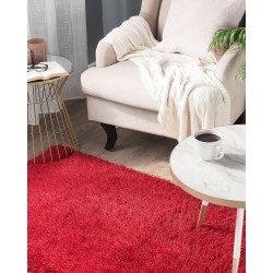 Dywan shaggy 80 x 150 cm czerwony CIDE Dywan shaggy 80 x 150 cm czerwony CIDE