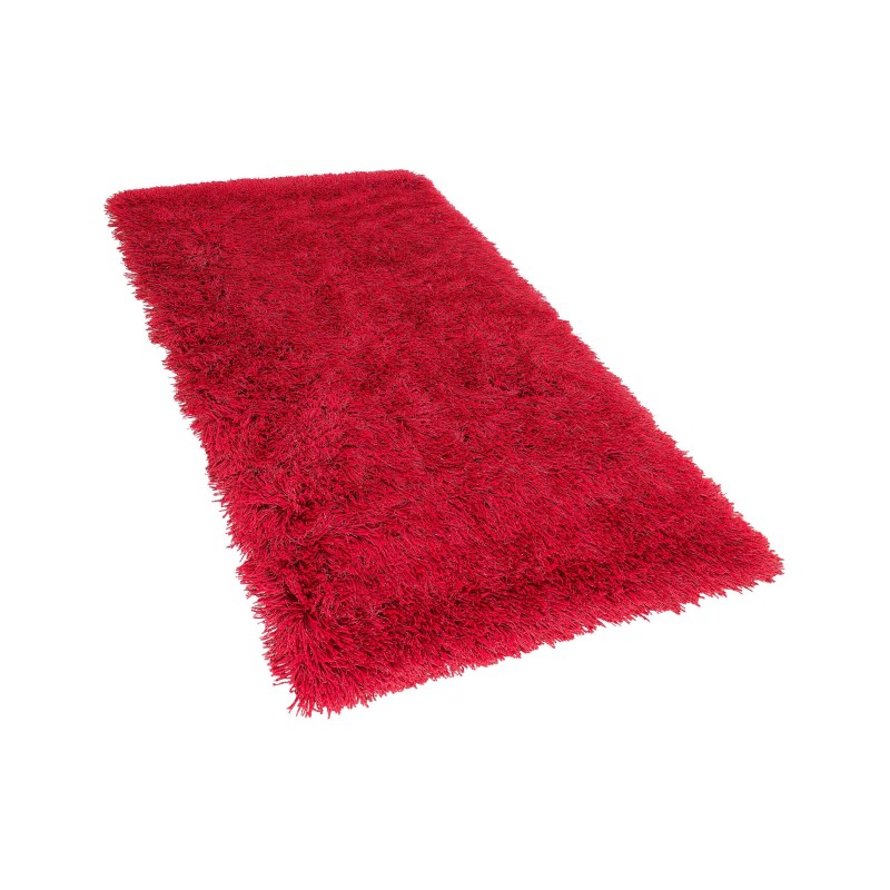 Dywan shaggy 80 x 150 cm czerwony CIDE Dywan shaggy 80 x 150 cm czerwony CIDE