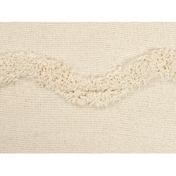 Koc KHARI Bawełna 125 x 150 cm Jasnobeżowy Koc KHARI Bawełna 125 x 150 cm Jasnobeżowy