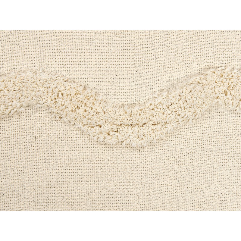Koc KHARI Bawełna 125 x 150 cm Jasnobeżowy Koc KHARI Bawełna 125 x 150 cm Jasnobeżowy
