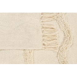 Koc KHARI Bawełna 125 x 150 cm Jasnobeżowy Koc KHARI Bawełna 125 x 150 cm Jasnobeżowy