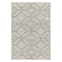 Dywan wełniany 140 x 200 cm beżowo-czarny URLA Dywan wełniany 140 x 200 cm beżowo-czarny URLA