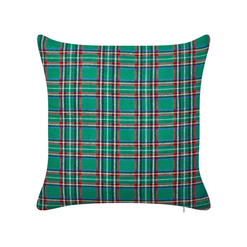 Zestaw 2 poduszek dekoracyjnych JOYCANDY 45 x 45 cm Zielony Wzór świąteczny Zestaw 2 poduszek dekoracyjnych JOYCANDY 45 x 45 cm Zielony Wzór świąteczny