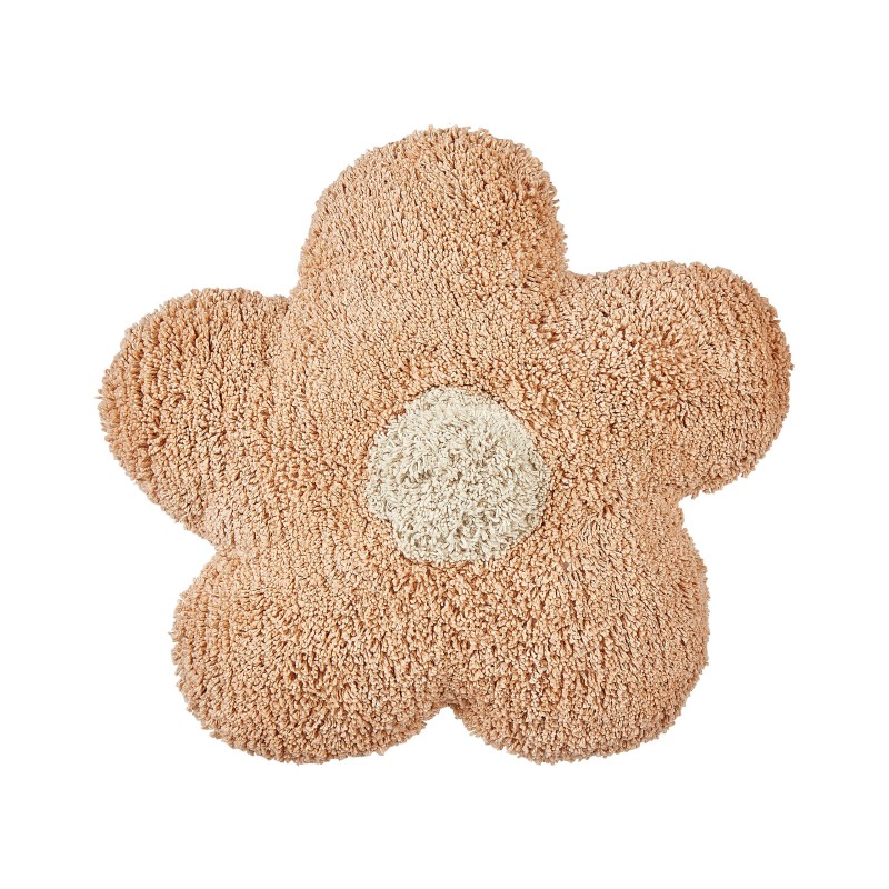 2 bawełniane poduszki dekoracyjne dla dzieci kwiaty 30 x 30 cm brzoskwiniowe SORREL 2 bawełniane poduszki dekoracyjne dla dzieci kwiaty 30 x 30 cm brzoskwiniowe SORREL