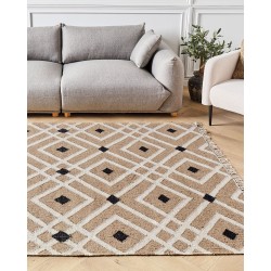Dywan z juty 160 x 230 cm beżowy ESENCIK Dywan z juty 160 x 230 cm beżowy ESENCIK