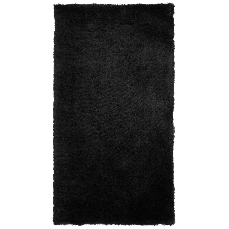 Dywan shaggy 80 x 150 cm czarny EVREN Dywan shaggy 80 x 150 cm czarny EVREN