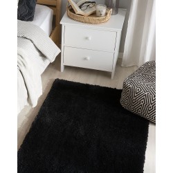 Dywan shaggy 80 x 150 cm czarny EVREN Dywan shaggy 80 x 150 cm czarny EVREN