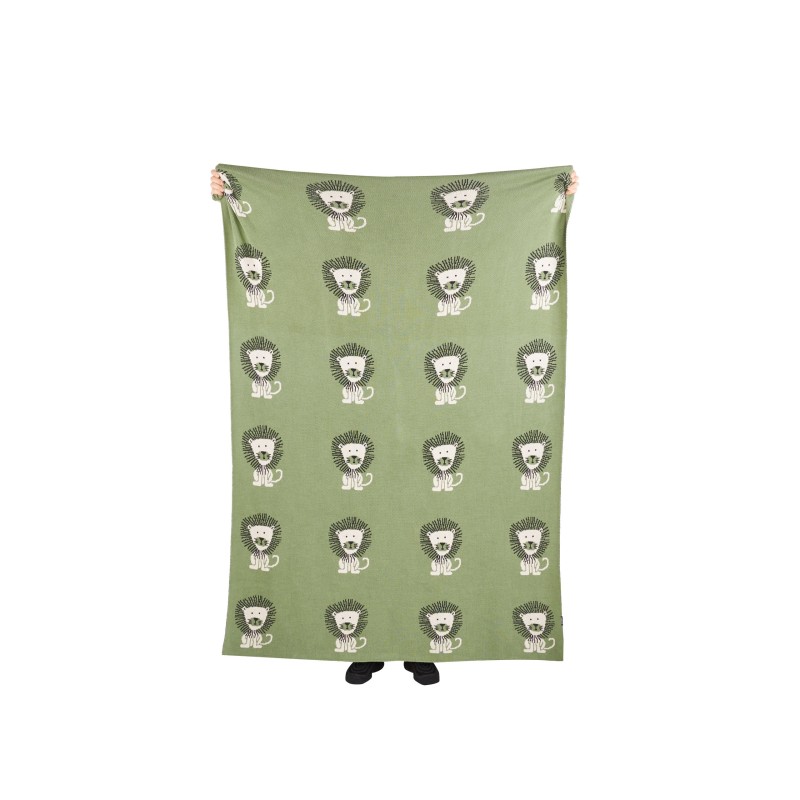 Koc RUSAMI Bawełna 130 x 170 cm Zielony Koc RUSAMI Bawełna 130 x 170 cm Zielony