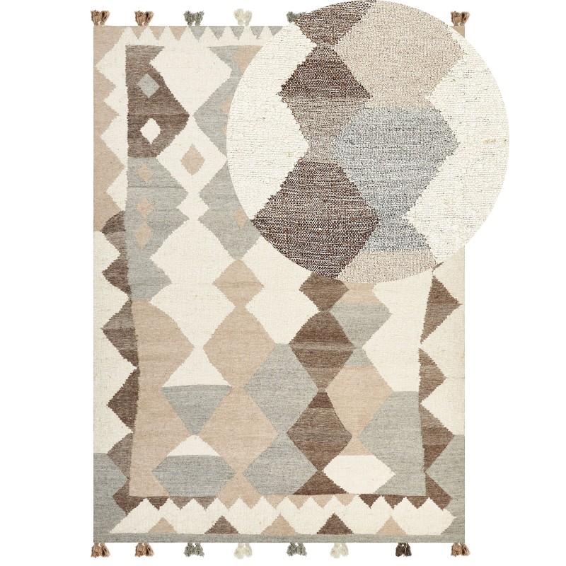 Dywan wełniany kilim 200 x 300 cm wielokolorowy ARALEZ Dywan wełniany kilim 200 x 300 cm wielokolorowy ARALEZ