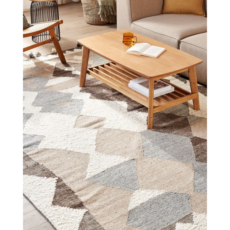 Dywan wełniany kilim 200 x 300 cm wielokolorowy ARALEZ Dywan wełniany kilim 200 x 300 cm wielokolorowy ARALEZ