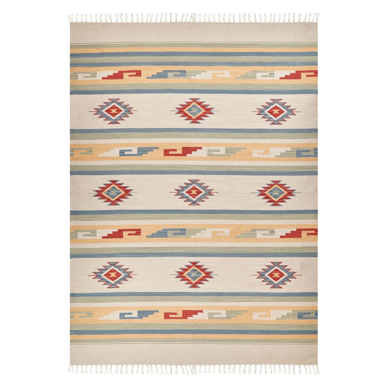 Dywan bawełniany kilim 140 x 200 cm wielokolorowy APARAN Dywan bawełniany kilim 140 x 200 cm wielokolorowy APARAN