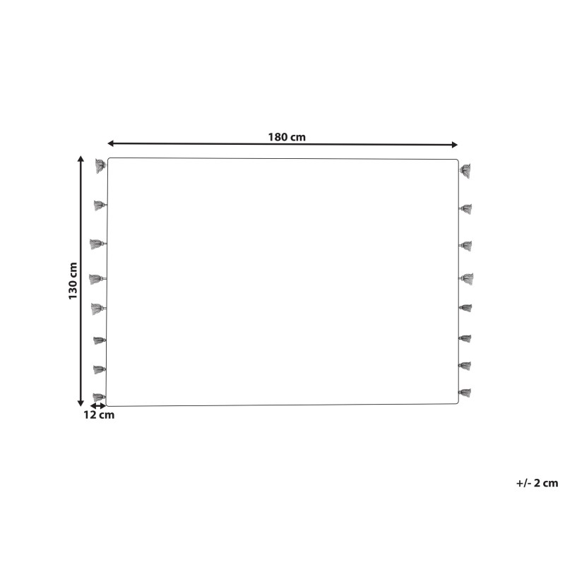 Koc BHIND Bawełna 130 x 180 cm Beżowy Koc BHIND Bawełna 130 x 180 cm Beżowy
