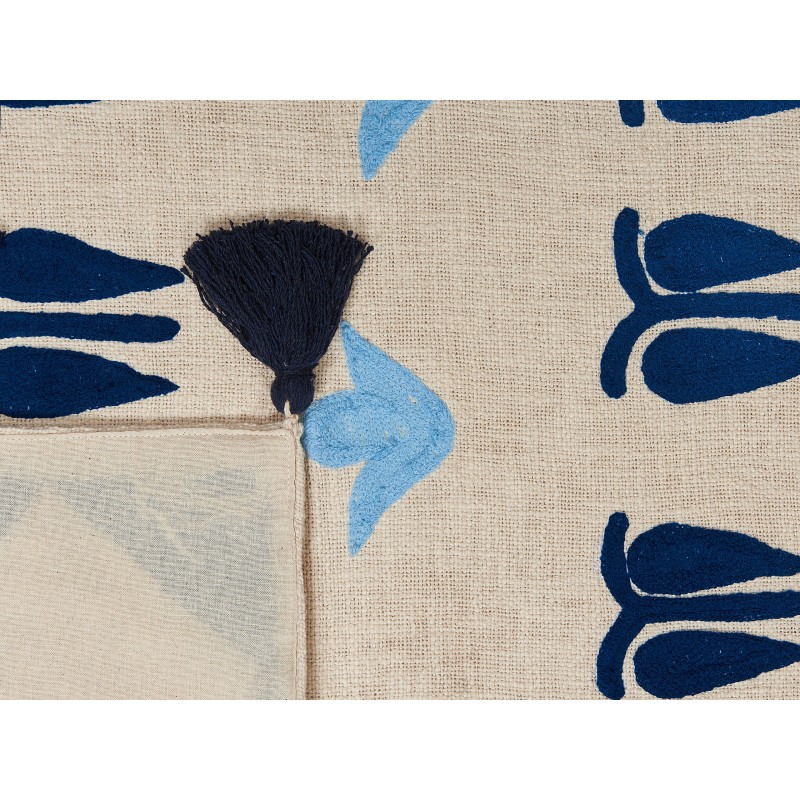 Koc BHIND Bawełna 130 x 180 cm Beżowy Koc BHIND Bawełna 130 x 180 cm Beżowy