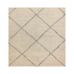 Dywan 200 x 200 cm beżowo-czarny MUTKI